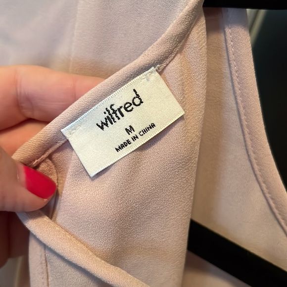 Wilfred blush pink midi jumpsuit - open back with tie. Elastic waist - medium - Picture 5 of 5